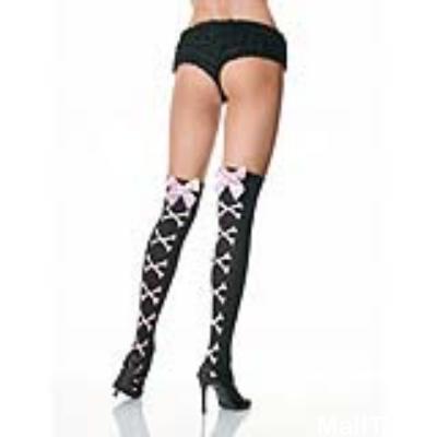 Sexy opaque thigh highs Stockings, Sexy printed cross bones Stockings,Stockings wholesale, #HG2140