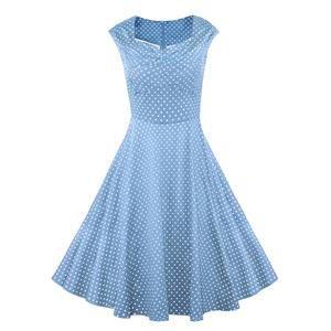 Spring Garden Party Swing Dress, Summer Dress, Vintage Casual Retro Dress, Cotton Vintage Tea Dress, Rockabilly Swing Dress, Plus Size Dress, #N11070