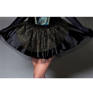 layered skirt, skirt with gold decoration, Womens skirt, #HG4468