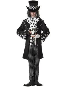 Deluxe Dark Mad Hatter Adult Costume, Dark Mad Hatter Costume, Costumes for Men, #N4785
