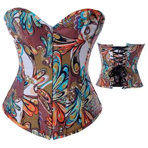 Denim Leaf Corset, Denim Corset, Leaf Corset, #N4496