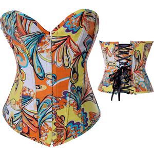 Denim Leaf Corset, Denim Corset, Leaf Corset, #N4497