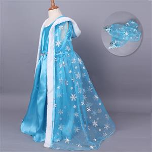 Fairy Blue Frozen Elsa Cape Costume N9809