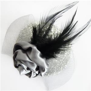 Feathers mini Hat, Sequin Rose Mini Top Hat, Mini Top Hat, # J7345