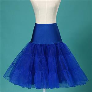 Sexy Royalblue Skirt Petticoat, Fashion Royalblue Skirt, Cheap Ladies Tulle Petticoat, Party Dress Petticoat, Plus Size Petticoat, #HG11264