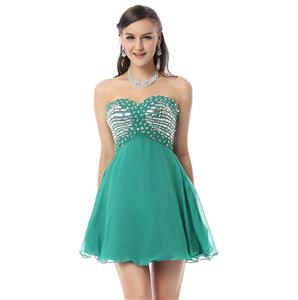 Cheap Cocktail Dress, Girls Homecoming Dress, Green Prom Dresses, Fashion Chiffon Dresses on sale, Buy Discount Dress, #Y30041