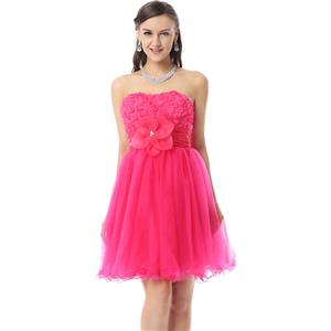 Pretty Hot-Pink Dresses, Homecoming Dresses for Cheap, Hot Selling Sweet 16 Dresses, Girls Short/Mini Dresses, Prom for Cheap, #Y30038