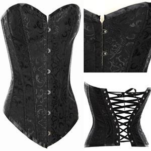 brocade corset, sexy corset, Strapless brocade corset, #N1852