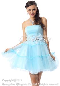 mini ruffles prom sweet dresses short light