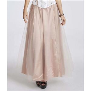 Chiffon Long Skirt, Tulle Maxi Long Skirts, Pink Maxi Long Skirt, #HG11225