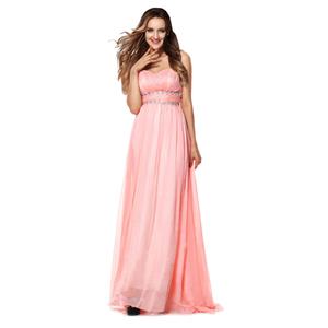 A-line Prom Dresses, Lovely Pearl Pink Graduation Dresses, Cheap Party Dresses, Hot Sale Lady Dresses, Chapel Train Prom Dresses, #Y30052