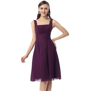 Vintage Purple Graduation Dresses, Cheap Prom Dress, Girls Cheap Homecoming Dresses, Hot Sale Square Neckline Dress, A-line Knee-Length Dresses, #F30049