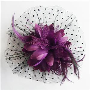 Purple flower hair accessory, hair accessories flowers, Hair Accessorie, #J7215