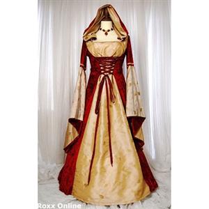 Red Hooded Robe Costume, Deluxe Red Hooded Robe, Deluxe Hooded Robe, #N4969