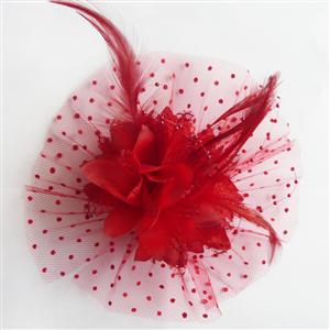 Red flower hair accessory, hair accessories flowers, Hair Accessorie, #J7214