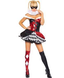 Sexy Clown Costume, Womens Court Jester Costumes, Sexy Womens Clown Costume, #N4282