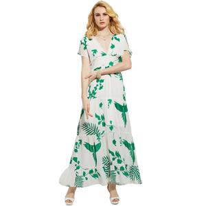 Short Sleeves Ankle Length Long Maxi Dress, Long Beach Maxi Dress, Floral Print Party Casual Maxi Dress,  Maxi Dresses for Women Casual, Summer Beach Maxi Dress, #N14001