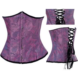 Floral Lilac Underbust Corset, Underbust Corset, Floral Lilac Corset, #N1541