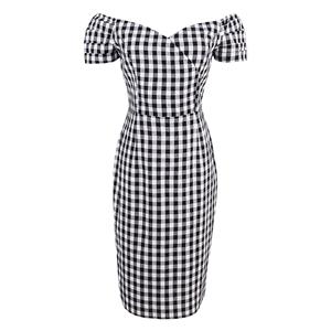 Short Sleeves Bodycon Dresses, Sexy Bodycon Dresses, Vintage Bodycon Dress, Cheap Dress for women, Fashion Bodycon Dress for women, Sexy Plaid Bodycon Dresses, #N1408