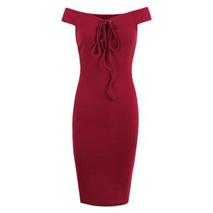 Sleeveless Bodycon Dresses, Sexy Bodycon Dresses, Vintage Bodycon Dress, Cheap Dress for women, Fashion Bodycon Dress for women, Slash Neck Bodycon Dresses, #N14086