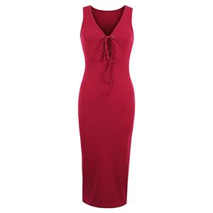 Sleeveless Bodycon Dresses, Sexy Bodycon Dresses, Vintage Bodycon Dress, Cheap Dress for women, Fashion Bodycon Dress for women, V Neck Bodycon Dresses, #N14082