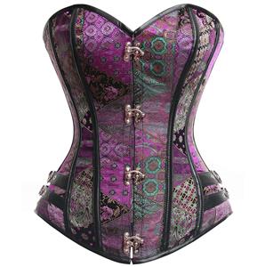 Steel Boned Streampunk Vegan Corset N4829