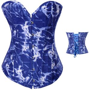 Denim Phat Stapless Corset, Denim Corset, Corset, #N1817