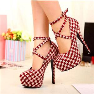 Velvet cross strap heels shoes pumps, Sexy high heels t single shoes, Women