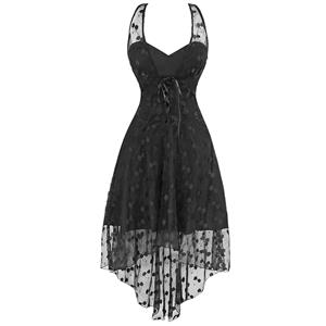 Punk Dress, Victorian Vintage Wedding Lace Party Dress, Vintage Dress, #N11950