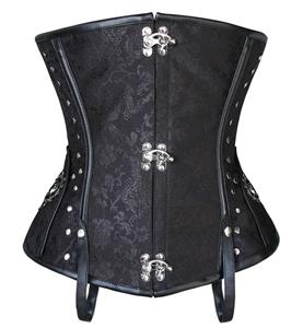 Victorian Unique Black Steampunk Underbust Corset N10065