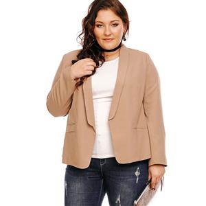 Plain Apricot Overcoat , Women