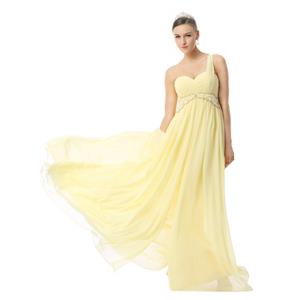 Yellow Prom Dresses, Prom Dresses for Cheap, Girls One-shoulder Dresses, Graduation Dresses, Fancy Yellow Dress, New Dresses, #F30021
