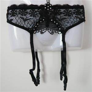 black butterfly Garter, Garter Set, sexy Garter, #J7109