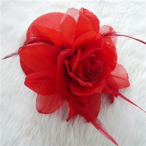 red Mini Top Hat, Mini Top Hat, feathered Mini Hat, #J7044