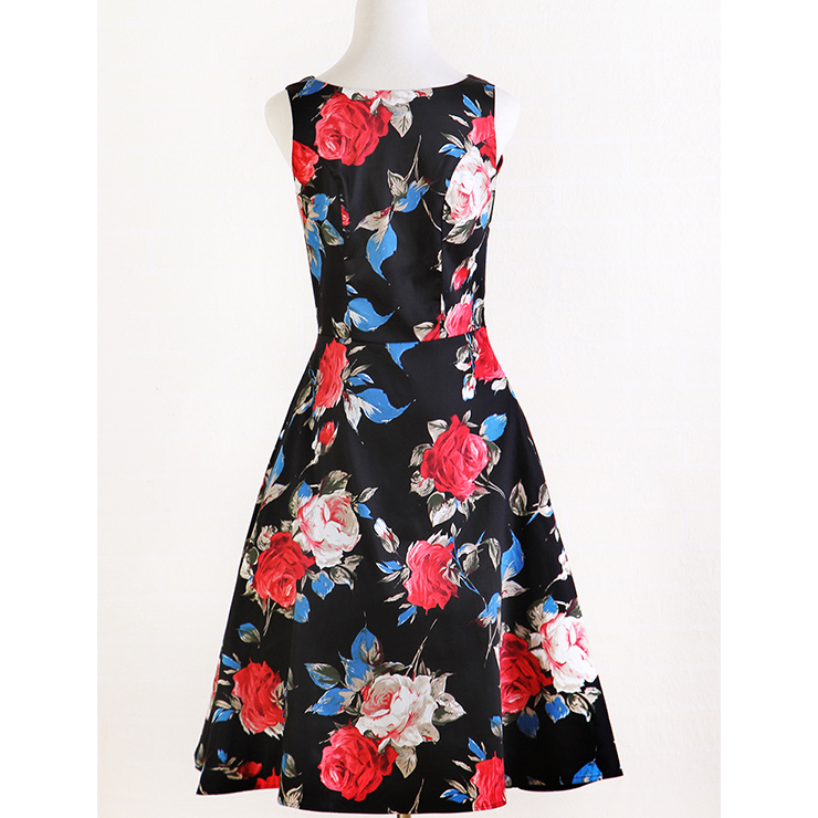 Spring Garden Party Picnic Dress, Party Cocktail Dress, Vintage Casual Retro Dress, Cotton Vintage Tea Dress, Party Swing Dress, Plus Size Dress, #N11940