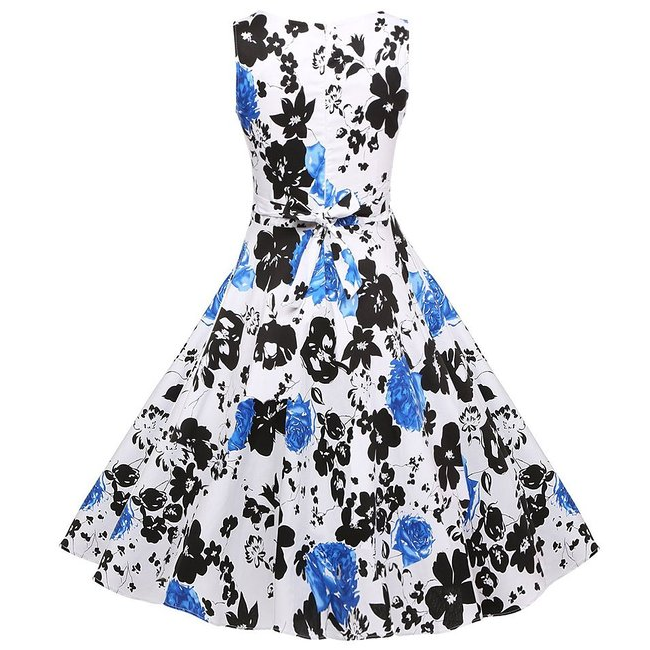 Spring Garden Party Picnic Dress, Party Cocktail Dress, Vintage Casual Retro Dress, Cotton Vintage Tea Dress, Party Swing Dress, Plus Size Dress, #N11115