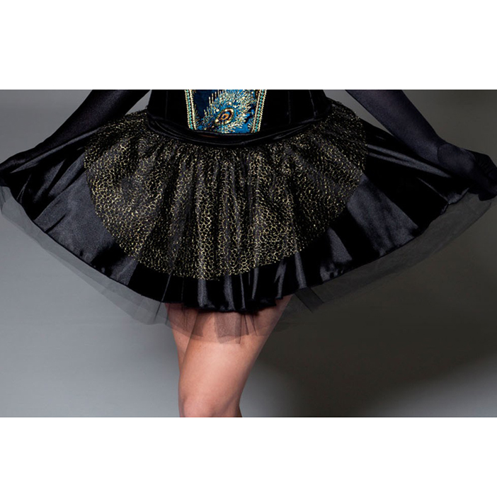 layered skirt, skirt with gold decoration, Womens skirt, #N4468
