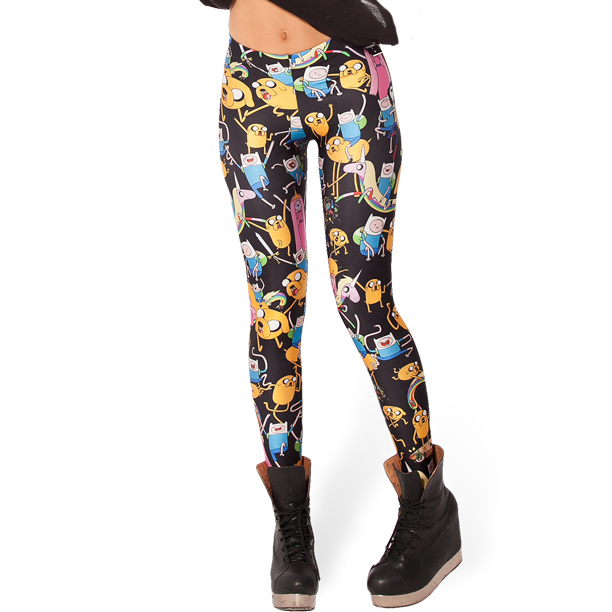Adventure Time Montage Black Leggings L8150