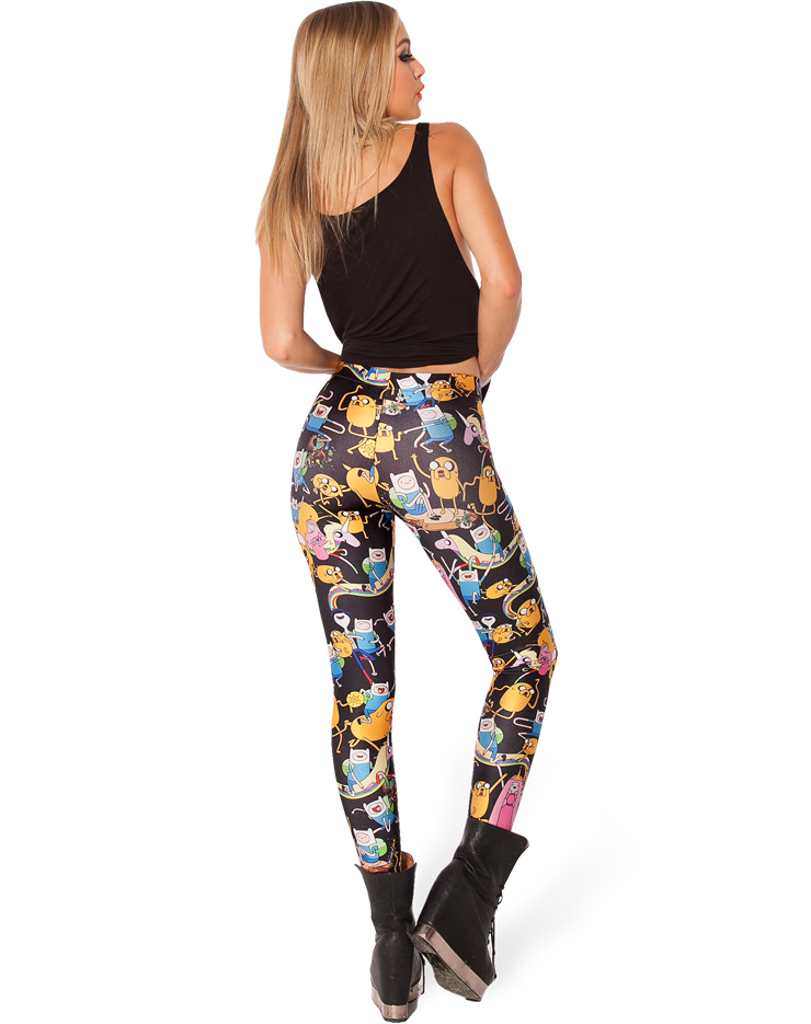 Adventure Time Montage Black Leggings, Black Leggings, Adventure Time Montage Leggings, #L8150