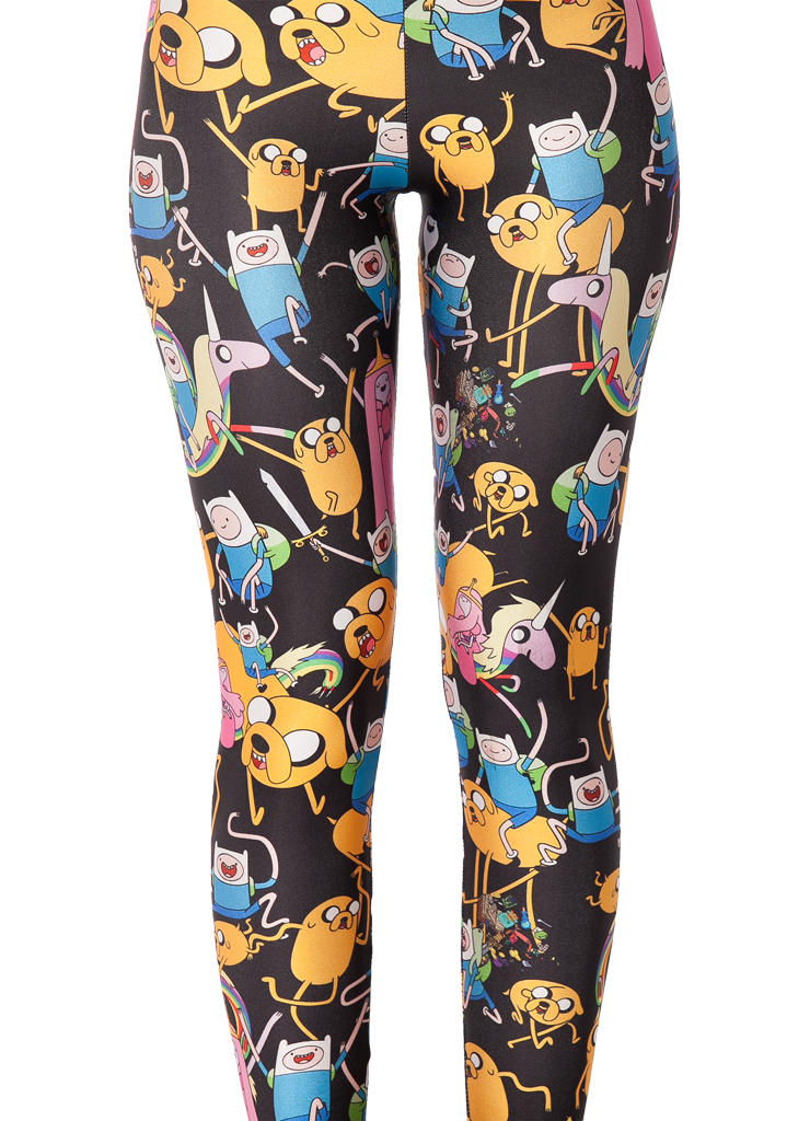 Adventure Time Montage Black Leggings, Black Leggings, Adventure Time Montage Leggings, #L8150