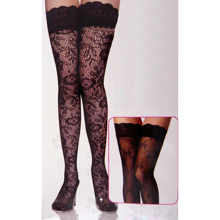 Black Lace Stockings HG1862