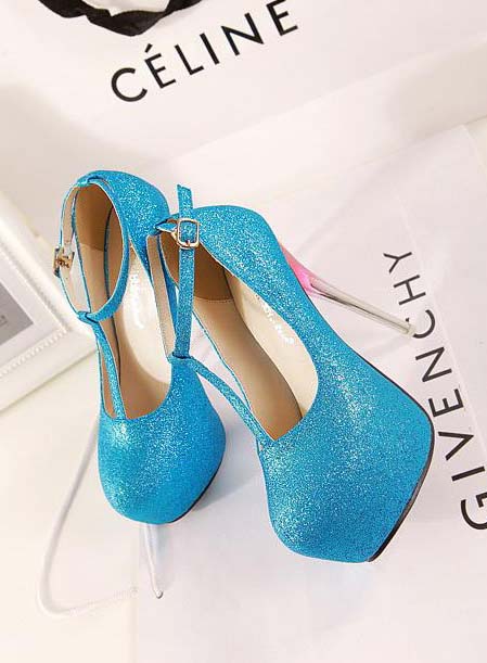 blue swirl heels
