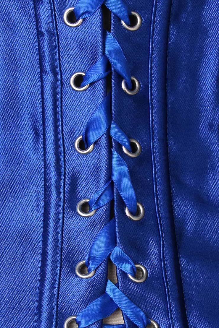 Blue flowers corset, flowers corset, Satin corset, #N1323