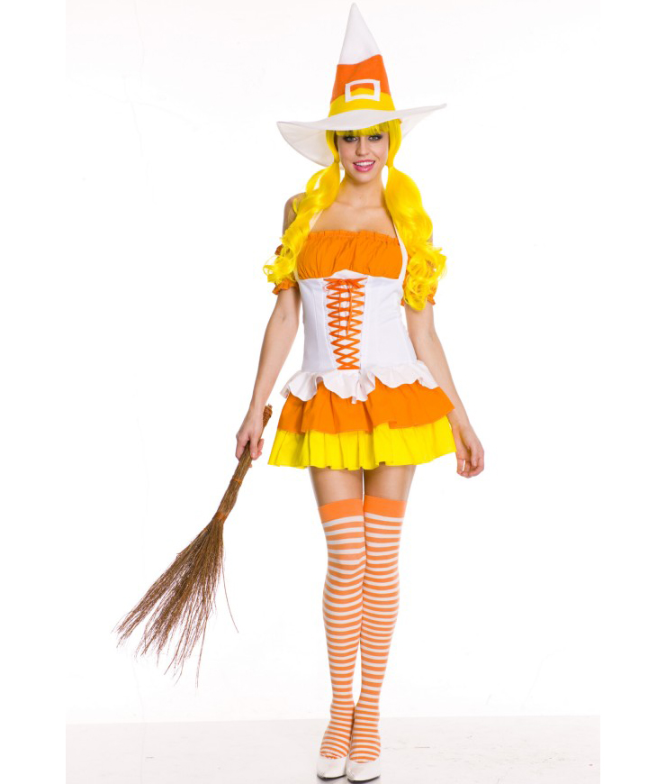Candy Corn Cutie Witch Costume, Candy Corn Halloween Costume, Candy Corn Girl Costume, #N9187