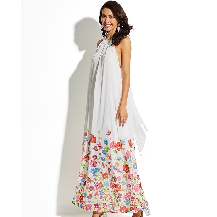 halter maxi casual dresses