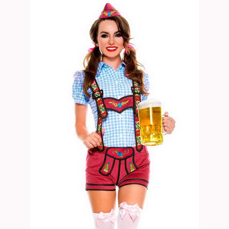 Classical Beer Girl Oktoberfest Costume, Adult Germany Beer Girl Costume, Bavarian Oktoberfest Costume for Women, Bavarian Beer Girl Adult Costume, Adult Bar Waitress Cosplay Costume, #N17125