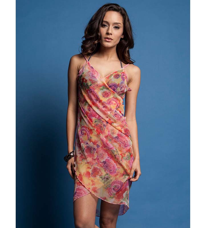 Color Gorgeous Braces Low V Hot Spring Swimsuit BK9544
