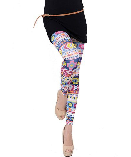 Plus Size Leggings, Geometric Memphis Shadows
