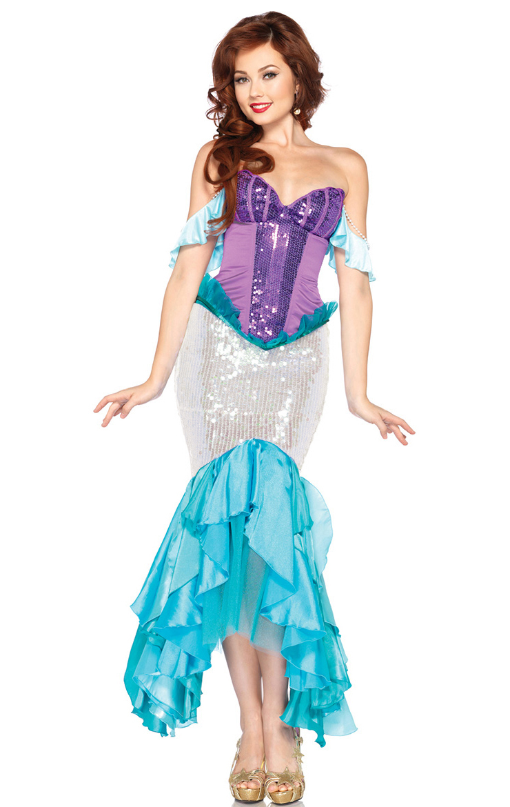Disney Princess Deluxe Ariel Adult Costume, Deluxe Disney Ariel Costume, Deluxe The Little Mermaid Princess Costume, #N5895