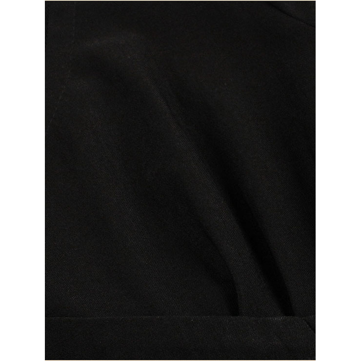 Long Length Sleeve Vintage Dresses, Vintage Black Dress for Women, Fashion Dresses for Women Cocktail Party, Casual Swing Dress, V Neck Swing Dress, Winter Vintage Dress, #N14576
